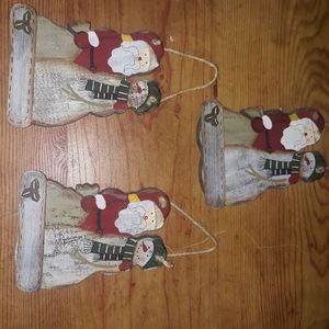 Set of 3 adorable country ornaments